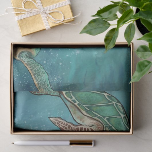 Zeemeermin en Turtles Moonlit Dance Tissuepapier (Geschenk)