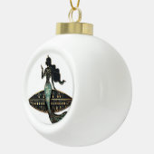 Zeemeermin en UFO Keramische Bal Ornament (Rechts)