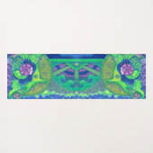 Zeemeermin en vis, fantasie onderwater, nautische  yogamat (Achterkant (horizontaal))