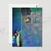 Zeemeermin en vis op het onderzeese kasteel briefkaart (Voorkant / Achterkant)