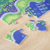 Zeemeermin en vis, surrealistische fantasiekunst,  legpuzzel (Zijkant)