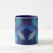 Zeemeermin en vis, surrealistische fantasiekunst,  mok (Midden)