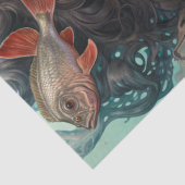 Zeemeermin en vist onder het Zee Tissuepapier (Detail)