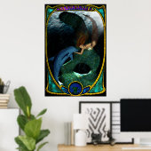 Zeemeermin en vriend poster (Thuiskantoor)