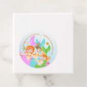 Zeemeermin en vrienden girly Verjaardagsfeest Bedankjes Labels (In situ)