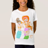 Zeemeermin en vrienden girly Verjaardagsfeest T-shirt (Voorkant)