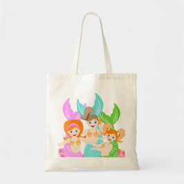 Zeemeermin en vrienden girly Verjaardagsfeest Tote Bag