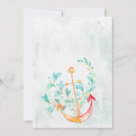 Zeemeermin en vrienden in het kader van de uitnodi kaart (Achterkant)