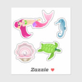 Zeemeermin en vrienden Stickers (Vel)