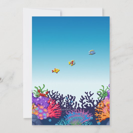 Zeemeermin en Vrienden Uitnodiging (Achterkant)