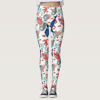 Zeemeermin en walvishaai leggings