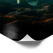 Zeemeermin en Zee Schildpad Glossy Poster (Hoek)