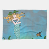 Zeemeermin en zeehond theedoek (Horizontaal)