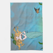 Zeemeermin en zeehond theedoek (Verticaal)