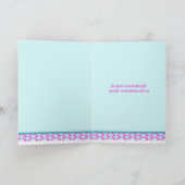 Zeemeermin en zeepaardje grillige waterverf dank u kaart (Binnen)