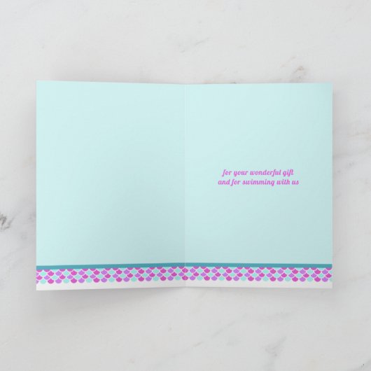 Zeemeermin en zeepaardje grillige waterverf dank u kaart (Binnen)