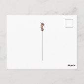 Zeemeermin en zeepaardje onder het Zee Beach Dank  Briefkaart (Achterkant)