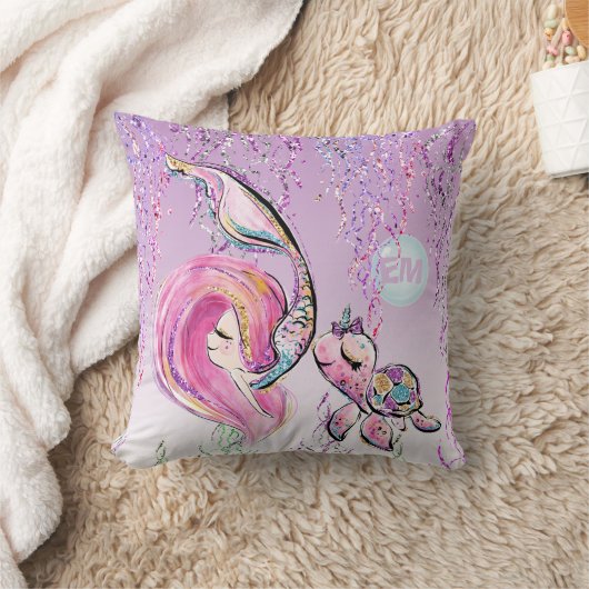 Zeemeermin en zeeschildpad en vrienden, eerste let kussen (Deken)