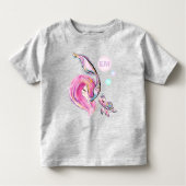 Zeemeermin en Zeeschildpad Vrienden, Initiaal Meis Kinder Shirts (Voorkant)
