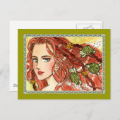 Zeemeermin en zeeschildpadden briefkaart (Voorkant / Achterkant)