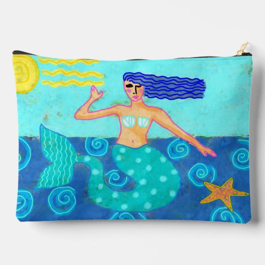 Zeemeermin en Zeester Abstracte Kunst Etui (Achterkant)