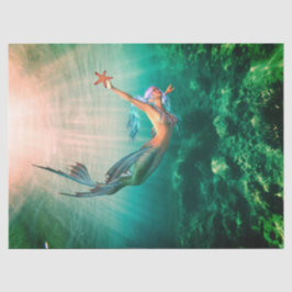 Zeemeermin en zeesterren tissuepapier