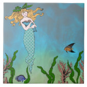 Zeemeermin en zegel tegeltje (Voorkant)