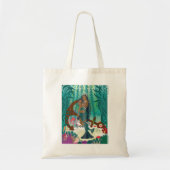 Zeemeermin Familie (bruine huid en ogen) Canvas ta Tote Bag (Voorkant)