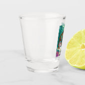 Zeemeermin Familie (bruine huid en ogen) Shot Glas (Links)