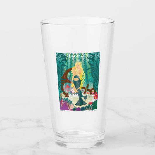 Zeemeermin Familie (licht blondines) Glas (Voorkant)