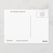 Zeemeermin Familie (lichte blondjes) Briefkaart (Achterkant)