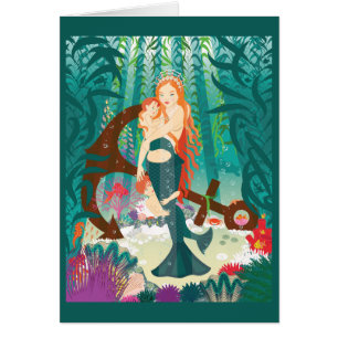 Zeemeermin Familie (roodharigen) Kaart