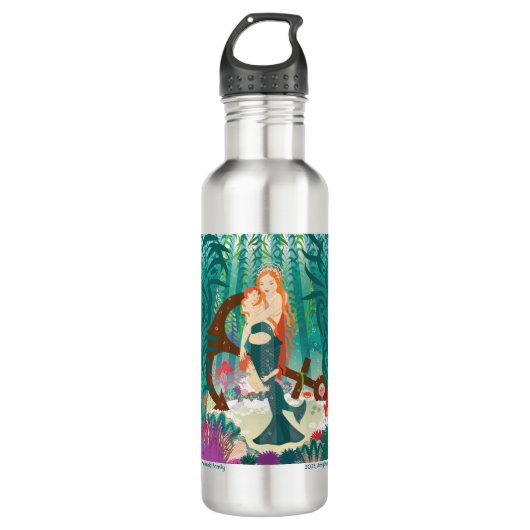 Zeemeermin familie (roodharigen) Waterfles (Voorkant)