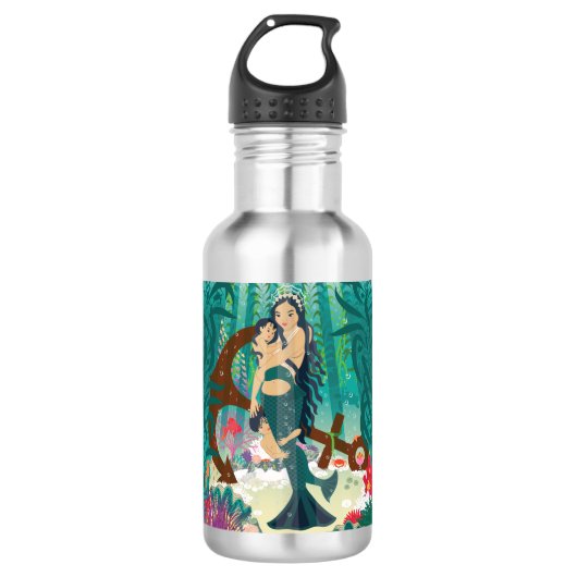 Zeemeermin familie waterfles (Voorkant)