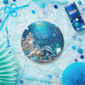 Zeemeermin Fantasie Blondine Enchanted Beach Party Papieren Bordje (Feest)