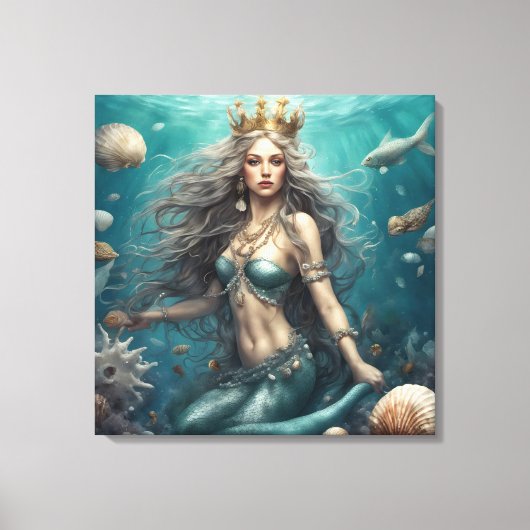 Zeemeermin Fantasie Canvas Afdruk (Voorkant)
