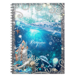 Zeemeermin Fantasy Blonde Betoverde Strand Fantasy Notitieboek