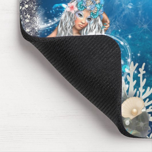 Zeemeermin Fantasy Blonde Enchanted Beach Computer Muismat (Hoek)