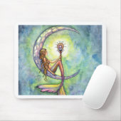 Zeemeermin Fantasy Feeënkunst door Molly Harrison Muismat (Met muis)