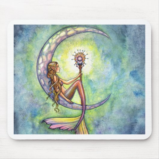 Zeemeermin Fantasy Feeënkunst door Molly Harrison Muismat (Voorkant)