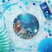 Zeemeermin Fantasy Red Head Enchanted Beach Party Papieren Bordje (Feest)