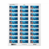 Zeemeermin Fantasy Rode Hoofd Betoverde Feest Etiket (Full Sheet)