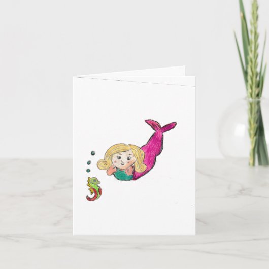 zeemeermin feestdagen kaart (Voorkant)