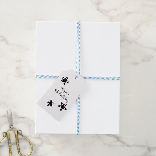 Zeemeermin Feestje Cadeaulabel (Met Touw)