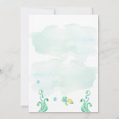 Zeemeermin feestuitnodiging, verjaardagsfeestje kaart (Achterkant)