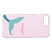 Zeemeermin fluistert: Roze en Blauwe Telefoon Case (Achterkant (Horizontaal))