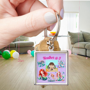 Zeemeermin Foto Gepersonaliseerde Sleutelhanger Ve