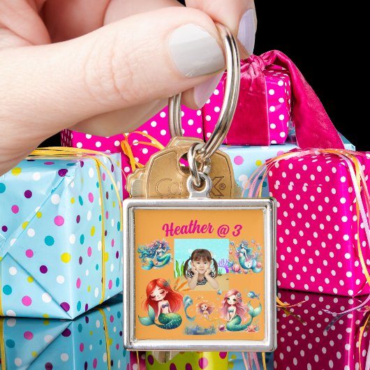 Zeemeermin Foto Gepersonaliseerde Sleutelhanger Ve