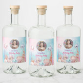 Zeemeermin Foto onder het zee Verjaardag Likeurfles Etiket (Flessen)