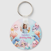 Zeemeermin Foto onder het zee Verjaardag Sleutelhanger (Voorkant)